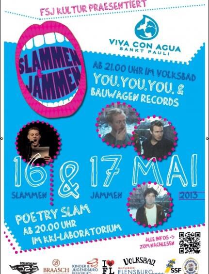 Veranstaltungsplakat "Slammen & Jammen"